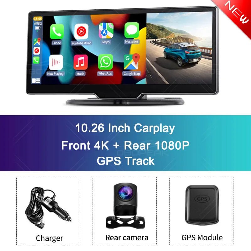 2023 K2 10.26 "داش كام 4K 2160P كاميرا الرؤية الخلفية Carplay & Android Auto GPS Navigation مع التحكم الصوتي جهاز تسجيل فيديو رقمي للسيارات BT FM مراقب - منصة بي مارت للتسوق الإلكتروني2023 K2 10.26 "داش كام 4K 2160P كاميرا الرؤية الخلفية Carplay & Android Auto GPS Navigation مع التحكم الصوتي جهاز تسجيل فيديو رقمي للسيارات BT FM مراقب