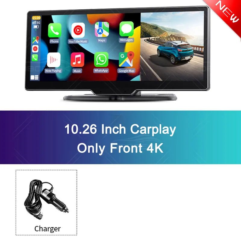 2023 K2 10.26 "داش كام 4K 2160P كاميرا الرؤية الخلفية Carplay & Android Auto GPS Navigation مع التحكم الصوتي جهاز تسجيل فيديو رقمي للسيارات BT FM مراقب - منصة بي مارت للتسوق الإلكتروني2023 K2 10.26 "داش كام 4K 2160P كاميرا الرؤية الخلفية Carplay & Android Auto GPS Navigation مع التحكم الصوتي جهاز تسجيل فيديو رقمي للسيارات BT FM مراقب