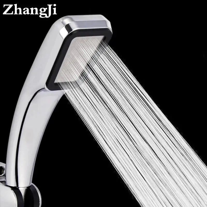 ZhangJi رائجة البيع 300 ثقوب دش رئيس توفير المياه تدفق مع الكروم ABS المطر ارتفاع ضغط رذاذ فوهة اكسسوارات الحمام B MART