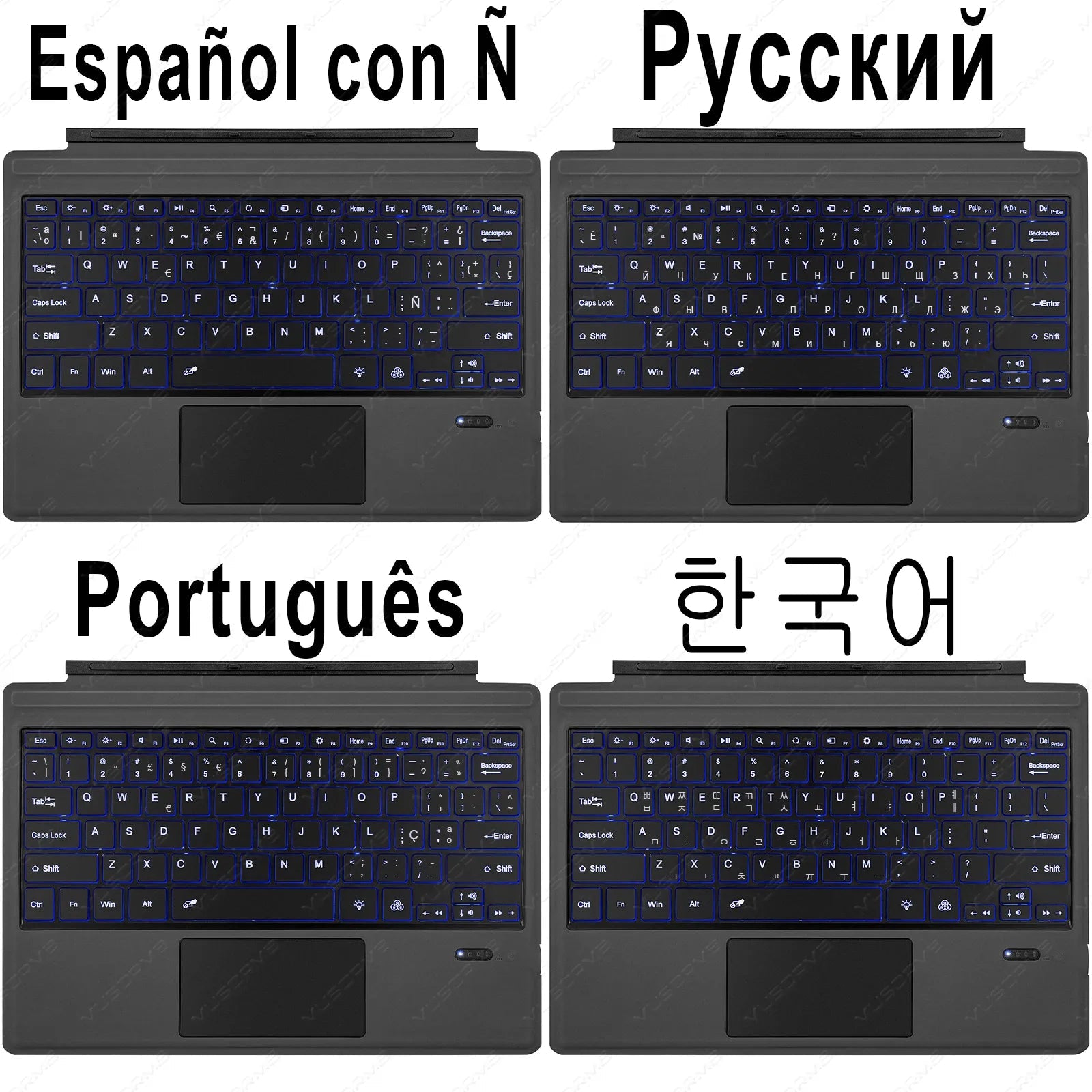Backlit Keypad for Microsoft Surface Pro 3 4 5 6 7 8 9 X Go 1 2 3 Trackpad Wireless Magnetic Keyboard Arabic Ñ Korean AZERTY - منصة بي مارت للتسوق الإلكترونيBacklit Keypad for Microsoft Surface Pro 3 4 5 6 7 8 9 X Go 1 2 3 Trackpad Wireless Magnetic Keyboard Arabic Ñ Korean AZERTY