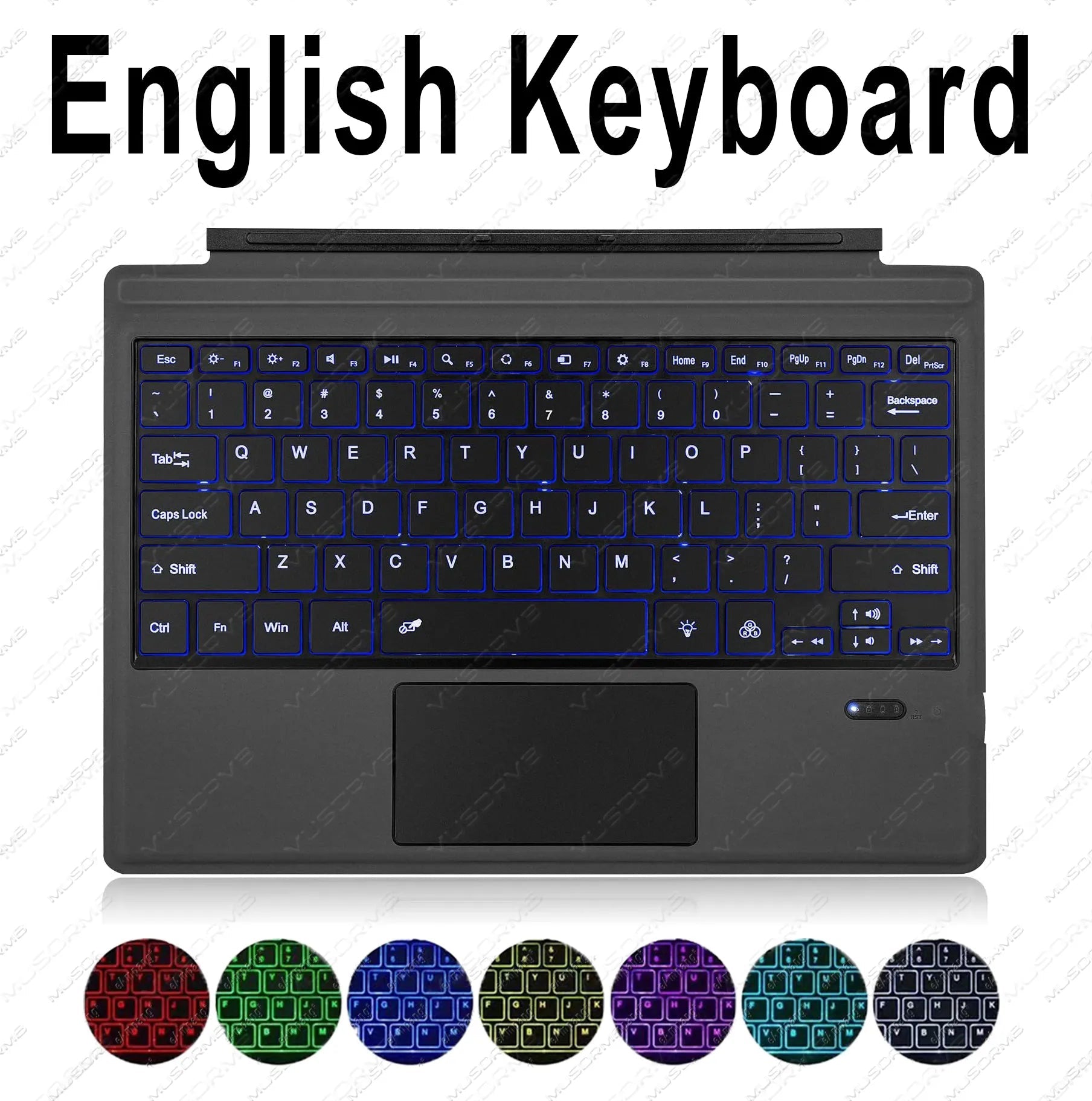Backlit Keypad for Microsoft Surface Pro 3 4 5 6 7 8 9 X Go 1 2 3 Trackpad Wireless Magnetic Keyboard Arabic Ñ Korean AZERTY - منصة بي مارت للتسوق الإلكترونيBacklit Keypad for Microsoft Surface Pro 3 4 5 6 7 8 9 X Go 1 2 3 Trackpad Wireless Magnetic Keyboard Arabic Ñ Korean AZERTY