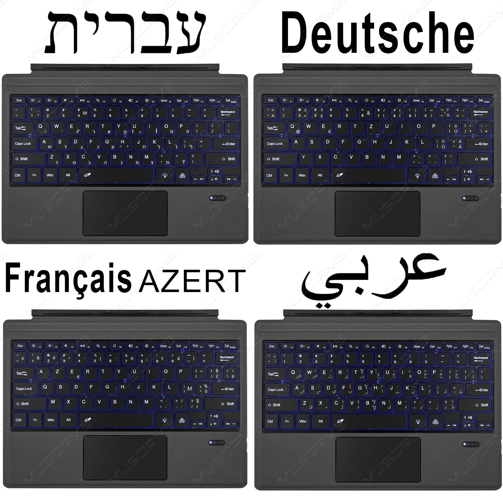 Backlit Keypad for Microsoft Surface Pro 3 4 5 6 7 8 9 X Go 1 2 3 Trackpad Wireless Magnetic Keyboard Arabic Ñ Korean AZERTY - منصة بي مارت للتسوق الإلكترونيBacklit Keypad for Microsoft Surface Pro 3 4 5 6 7 8 9 X Go 1 2 3 Trackpad Wireless Magnetic Keyboard Arabic Ñ Korean AZERTY