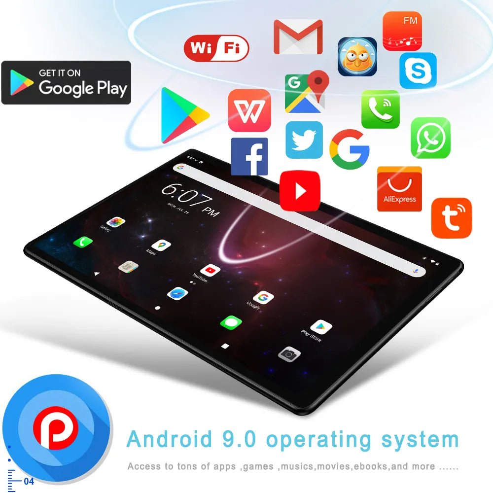 BDF H1 New 10.1 Inch Tablet Pc 4GB RAM 64GB ROM 8 Core Tablets 800x1280 Google Play 3G/4G LTE Phone Call Android 9 WiFi 5000mAh - منصة بي مارت للتسوق الإلكترونيBDF H1 New 10.1 Inch Tablet Pc 4GB RAM 64GB ROM 8 Core Tablets 800x1280 Google Play 3G/4G LTE Phone Call Android 9 WiFi 5000mAh