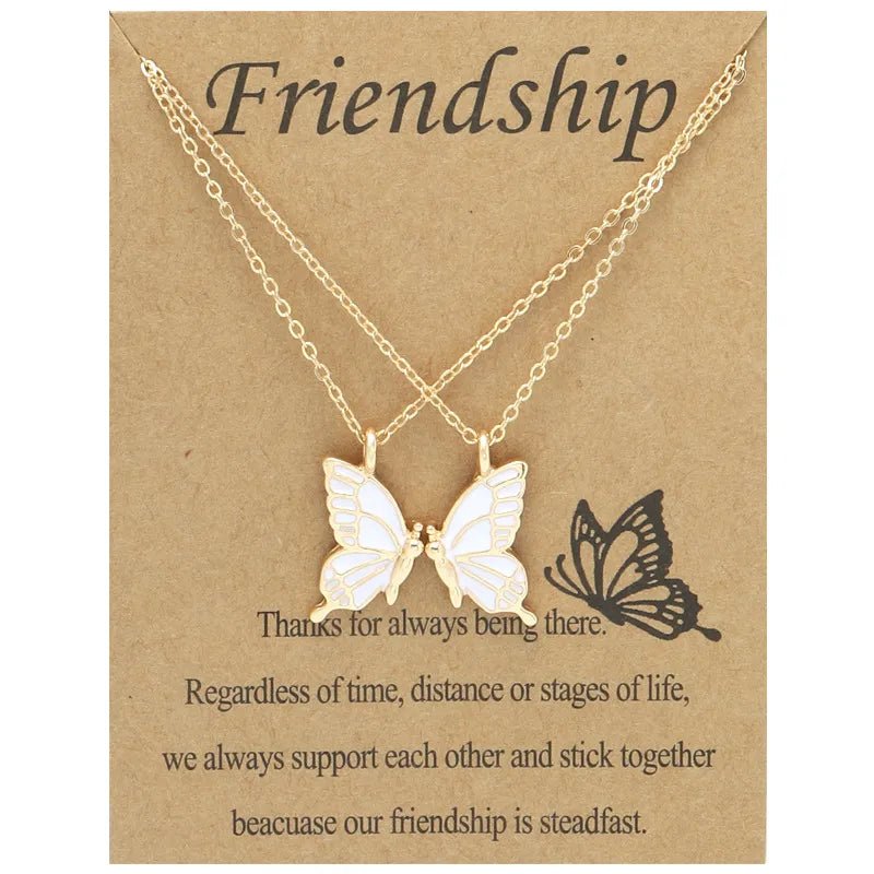 Best Friend Butterfly Necklace for Women Friendship Necklace Animal Card Clavicle Chain Pendant Mother Day Gift Designer Jewelry - منصة بي مارت للتسوق الإلكترونيBest Friend Butterfly Necklace for Women Friendship Necklace Animal Card Clavicle Chain Pendant Mother Day Gift Designer Jewelry