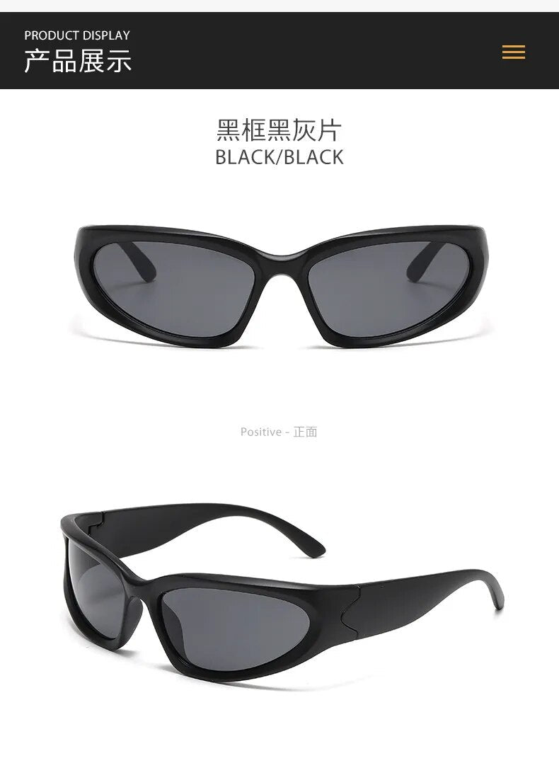 Black frame sunglasses for men and women, clay driving glasses, fishing sunglasses, UV400, sports glasses, brand, new y2k, - منصة بي مارت للتسوق الإلكترونيBlack frame sunglasses for men and women, clay driving glasses, fishing sunglasses, UV400, sports glasses, brand, new y2k,
