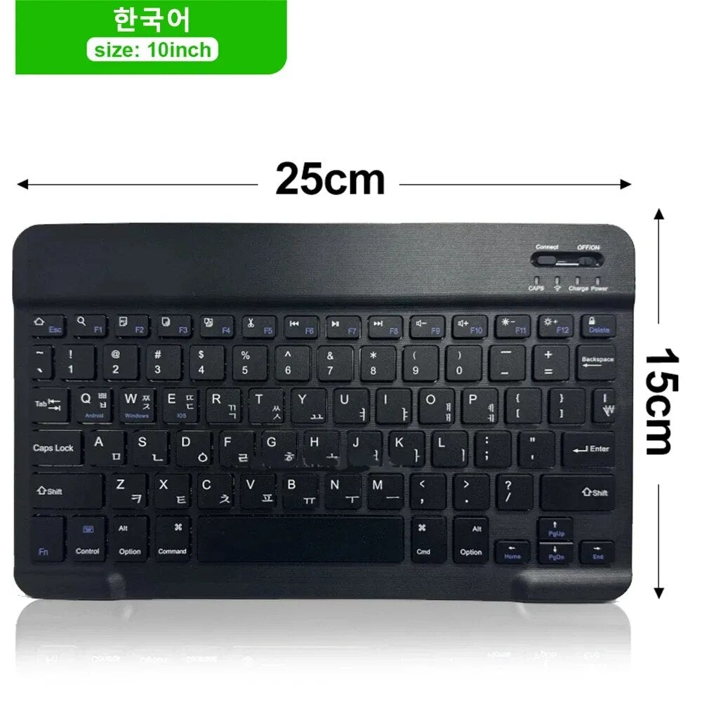 Bluetooth Wireless Keyboard Mouse For IOS Android Windows Tablet For iPad Air Mini Pro Spanish Korean Portugal Russian Keyboard - منصة بي مارت للتسوق الإلكترونيBluetooth Wireless Keyboard Mouse For IOS Android Windows Tablet For iPad Air Mini Pro Spanish Korean Portugal Russian Keyboard