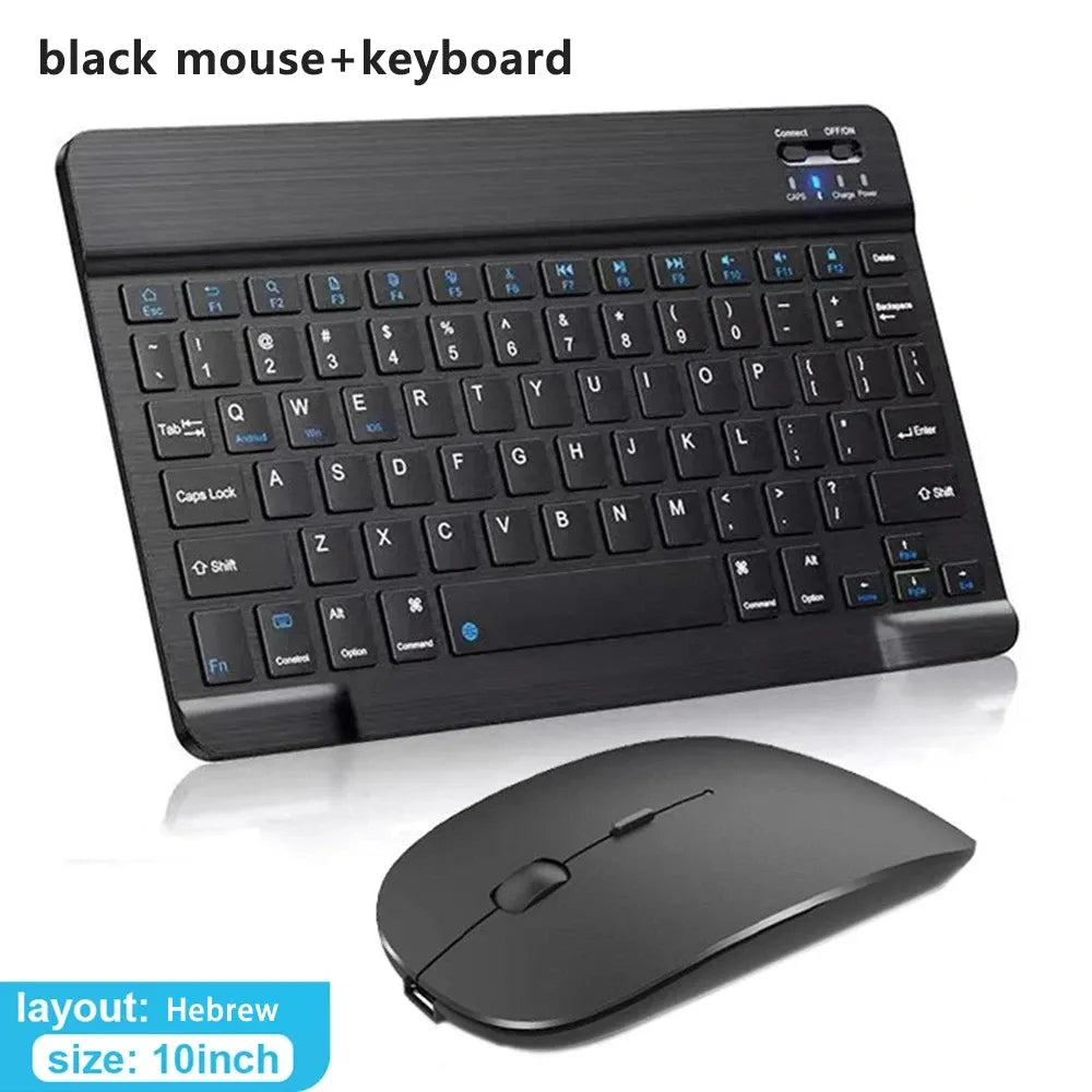 Bluetooth Wireless Keyboard Mouse For IOS Android Windows Tablet For iPad Air Mini Pro Spanish Korean Portugal Russian Keyboard - منصة بي مارت للتسوق الإلكترونيBluetooth Wireless Keyboard Mouse For IOS Android Windows Tablet For iPad Air Mini Pro Spanish Korean Portugal Russian Keyboard