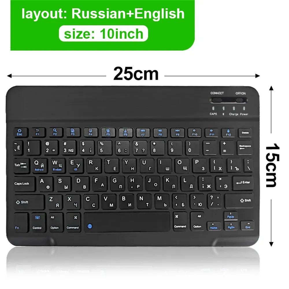 Bluetooth Wireless Keyboard Mouse For IOS Android Windows Tablet For iPad Air Mini Pro Spanish Korean Portugal Russian Keyboard - منصة بي مارت للتسوق الإلكترونيBluetooth Wireless Keyboard Mouse For IOS Android Windows Tablet For iPad Air Mini Pro Spanish Korean Portugal Russian Keyboard