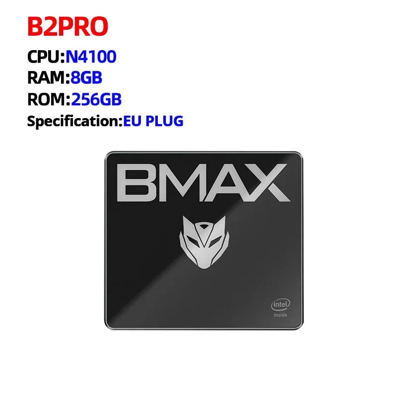 BMAX B2 Pro Mini PC Windows 11 PRO OS PC All In One HDMI Intel N4100 8GB RAM 256GB SSD Intel UHD Graphics 600 1000Mbps Ethernet - منصة بي مارت للتسوق الإلكترونيBMAX B2 Pro Mini PC Windows 11 PRO OS PC All In One HDMI Intel N4100 8GB RAM 256GB SSD Intel UHD Graphics 600 1000Mbps Ethernet