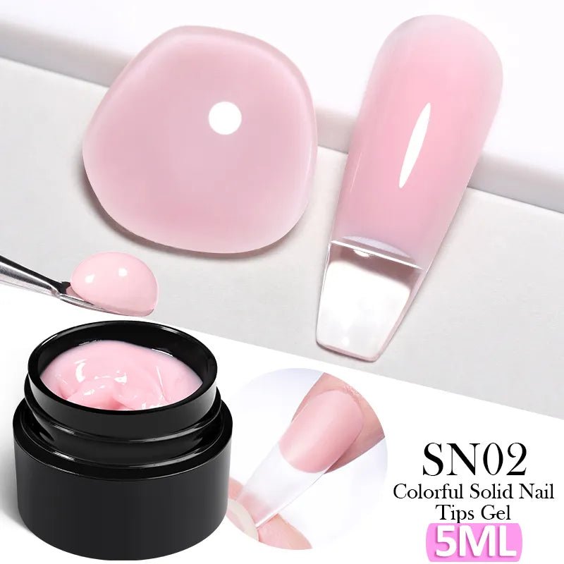 BORN PRETTY 15ML Non Stick Hand Solid Extension Nail Gel Clear Nude Pink Extension Gel Rhinestone Glue Gel Easy to Operate - منصة بي مارت للتسوق الإلكترونيBORN PRETTY 15ML Non Stick Hand Solid Extension Nail Gel Clear Nude Pink Extension Gel Rhinestone Glue Gel Easy to Operate