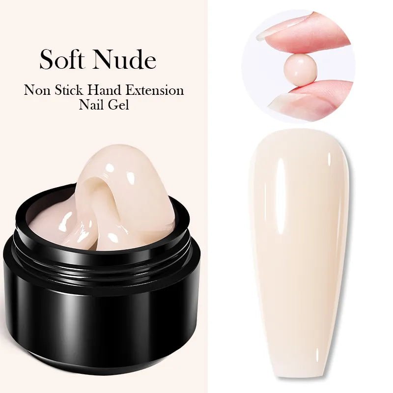 BORN PRETTY 15ML Non Stick Hand Solid Extension Nail Gel Clear Nude Pink Extension Gel Rhinestone Glue Gel Easy to Operate - منصة بي مارت للتسوق الإلكترونيBORN PRETTY 15ML Non Stick Hand Solid Extension Nail Gel Clear Nude Pink Extension Gel Rhinestone Glue Gel Easy to Operate