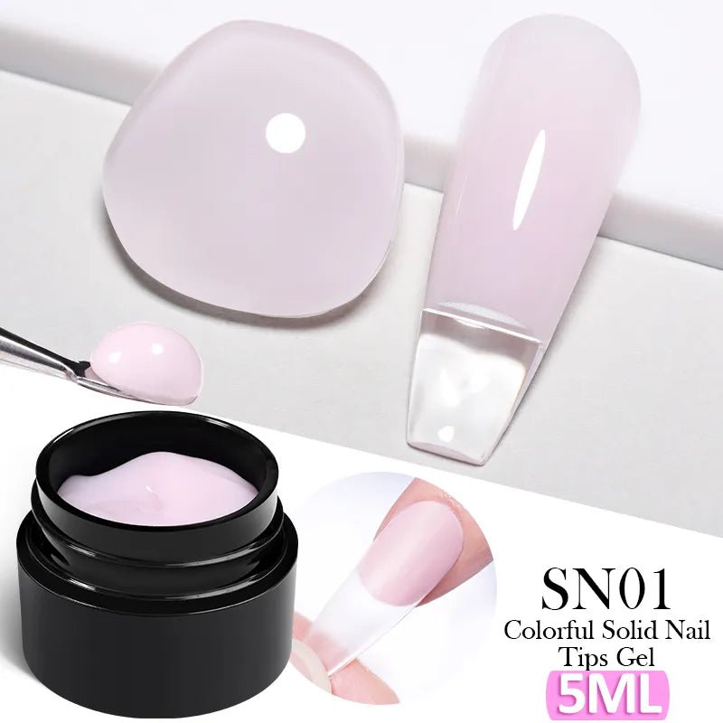 BORN PRETTY 15ML Non Stick Hand Solid Extension Nail Gel Clear Nude Pink Extension Gel Rhinestone Glue Gel Easy to Operate - منصة بي مارت للتسوق الإلكترونيBORN PRETTY 15ML Non Stick Hand Solid Extension Nail Gel Clear Nude Pink Extension Gel Rhinestone Glue Gel Easy to Operate