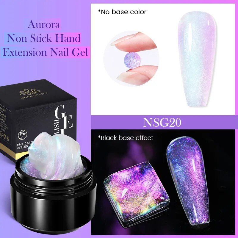 BORN PRETTY 15ML Non Stick Hand Solid Extension Nail Gel Clear Nude Pink Extension Gel Rhinestone Glue Gel Easy to Operate - منصة بي مارت للتسوق الإلكترونيBORN PRETTY 15ML Non Stick Hand Solid Extension Nail Gel Clear Nude Pink Extension Gel Rhinestone Glue Gel Easy to Operate