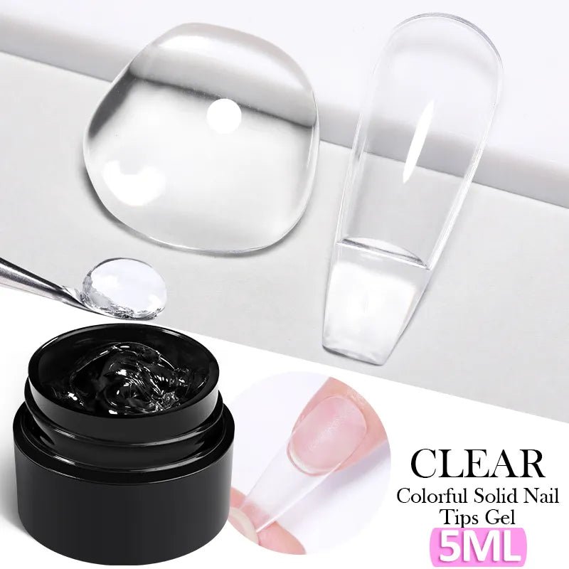 BORN PRETTY 15ML Non Stick Hand Solid Extension Nail Gel Clear Nude Pink Extension Gel Rhinestone Glue Gel Easy to Operate - منصة بي مارت للتسوق الإلكترونيBORN PRETTY 15ML Non Stick Hand Solid Extension Nail Gel Clear Nude Pink Extension Gel Rhinestone Glue Gel Easy to Operate