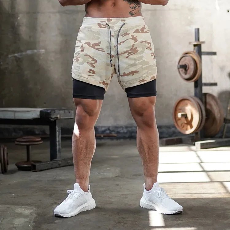 Camo Running Basketball 2 In 1 Quick Dry Men Gym Sports Shorts Workout Training Fitness Jogging Pants Breathable High elasticity - منصة بي مارت للتسوق الإلكترونيCamo Running Basketball 2 In 1 Quick Dry Men Gym Sports Shorts Workout Training Fitness Jogging Pants Breathable High elasticity