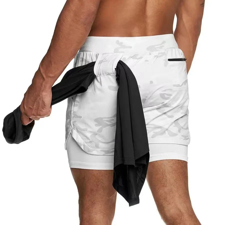 Camo Running Basketball 2 In 1 Quick Dry Men Gym Sports Shorts Workout Training Fitness Jogging Pants Breathable High elasticity - منصة بي مارت للتسوق الإلكترونيCamo Running Basketball 2 In 1 Quick Dry Men Gym Sports Shorts Workout Training Fitness Jogging Pants Breathable High elasticity