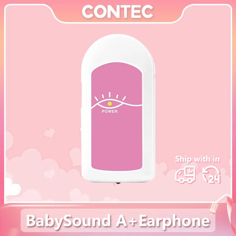 CONTEC Fetal Doppler Heart Beat Monitor Backlight LCD Pink Colour with 2Mhz 3mhz 8Mhz Probe Baby Heart Beat Monitor Probe - منصة بي مارت للتسوق الإلكترونيCONTEC Fetal Doppler Heart Beat Monitor Backlight LCD Pink Colour with 2Mhz 3mhz 8Mhz Probe Baby Heart Beat Monitor Probe
