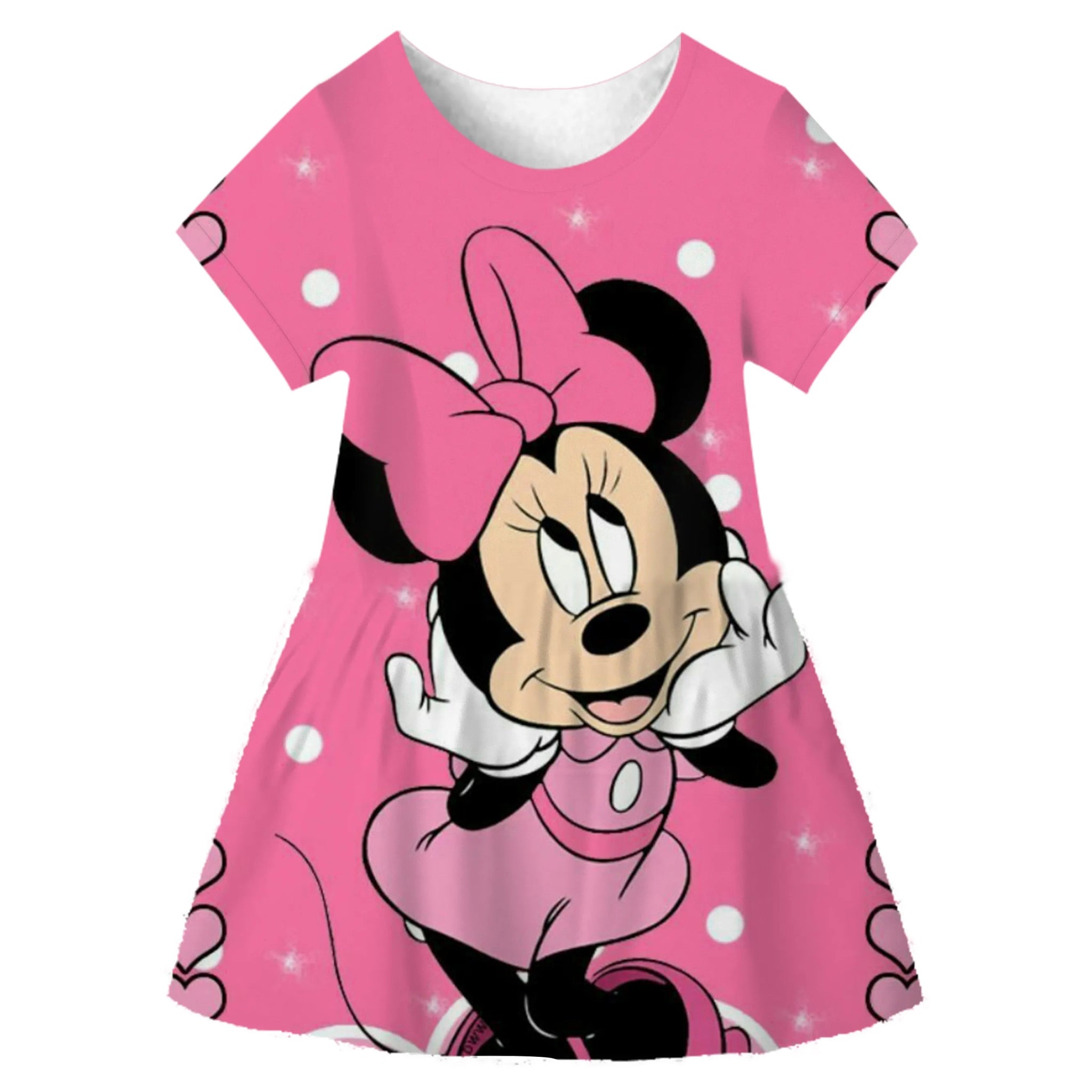 Disney Minnie Mouse Cartoon Print Baby Children Girls Kids Dress Cute Birthday Party Princess Christmas Dress for Baby Girls - منصة بي مارت للتسوق الإلكترونيDisney Minnie Mouse Cartoon Print Baby Children Girls Kids Dress Cute Birthday Party Princess Christmas Dress for Baby Girls