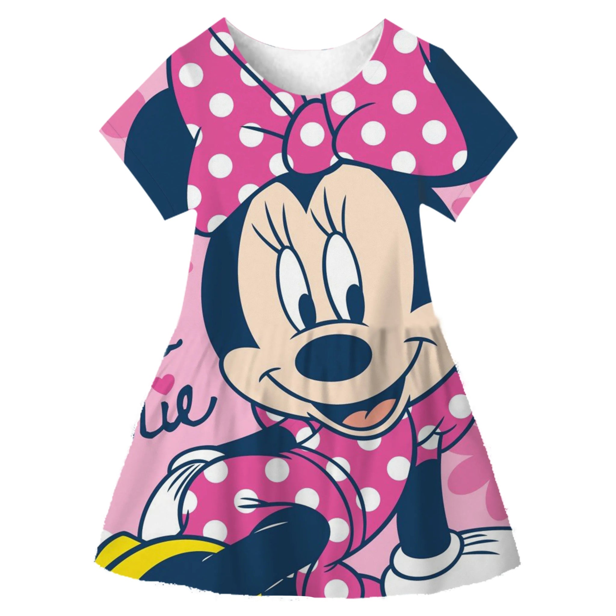 Disney Minnie Mouse Cartoon Print Baby Children Girls Kids Dress Cute Birthday Party Princess Christmas Dress for Baby Girls - منصة بي مارت للتسوق الإلكترونيDisney Minnie Mouse Cartoon Print Baby Children Girls Kids Dress Cute Birthday Party Princess Christmas Dress for Baby Girls