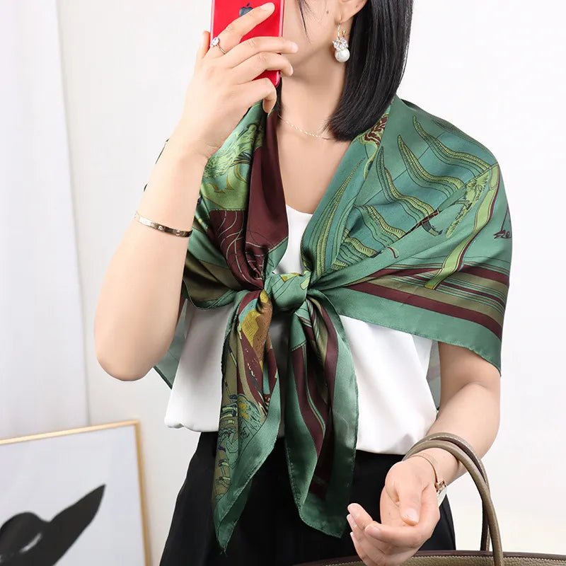 ELAIFRUIHAO الأزهار وشاح حريري شال المرأة يلتف الحجاب Foulard فام باندانا طباعة كبيرة 110 سنتيمتر مربع الأوشحة الساتان الشالات - منصة بي مارت للتسوق الإلكترونيELAIFRUIHAO الأزهار وشاح حريري شال المرأة يلتف الحجاب Foulard فام باندانا طباعة كبيرة 110 سنتيمتر مربع الأوشحة الساتان الشالات