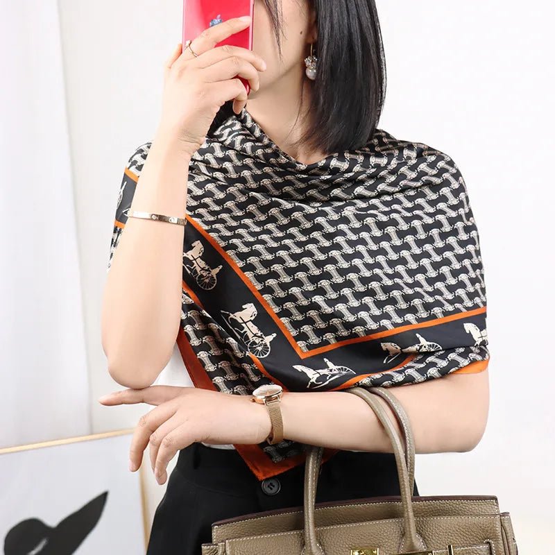 ELAIFRUIHAO الأزهار وشاح حريري شال المرأة يلتف الحجاب Foulard فام باندانا طباعة كبيرة 110 سنتيمتر مربع الأوشحة الساتان الشالات - منصة بي مارت للتسوق الإلكترونيELAIFRUIHAO الأزهار وشاح حريري شال المرأة يلتف الحجاب Foulard فام باندانا طباعة كبيرة 110 سنتيمتر مربع الأوشحة الساتان الشالات