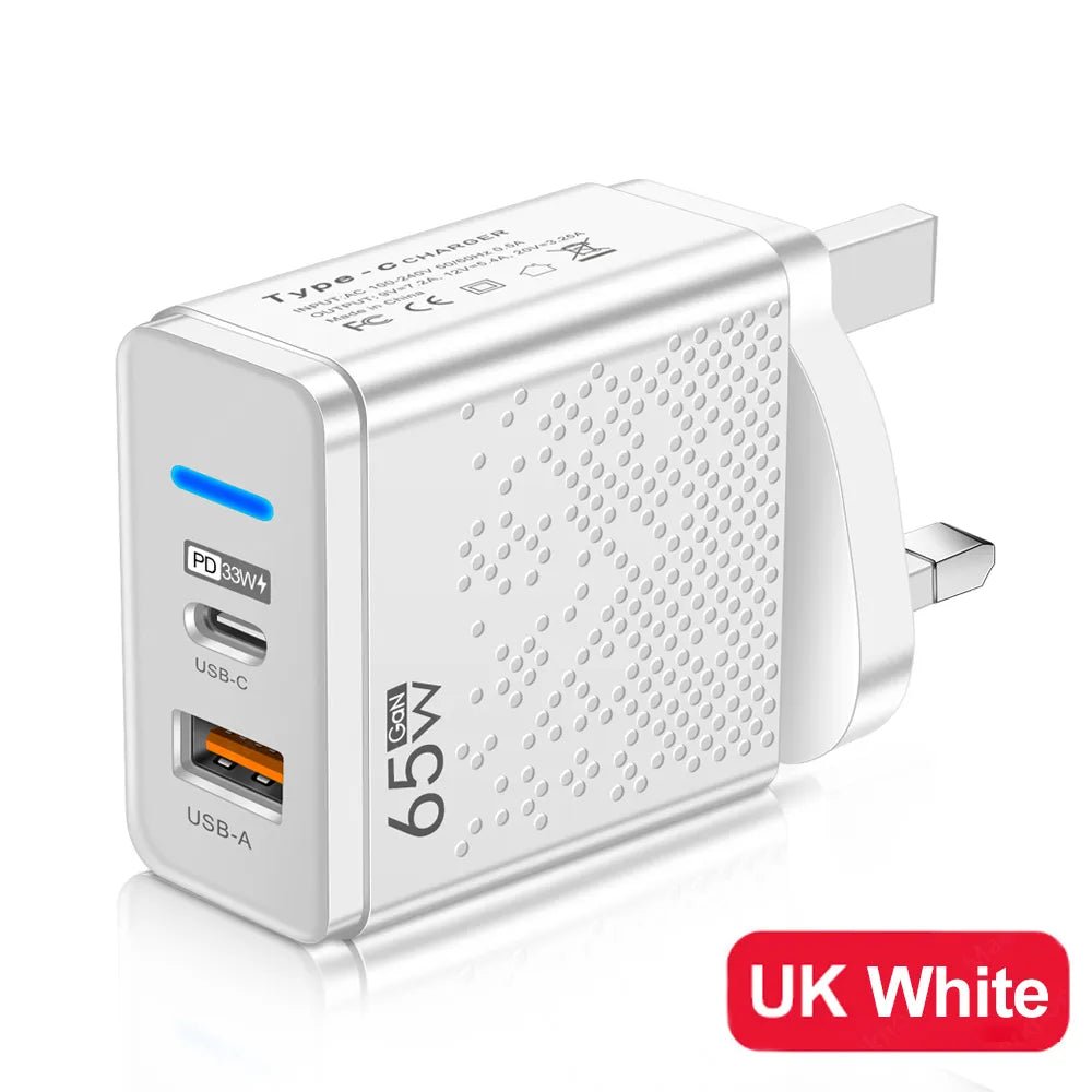 GaN 65 واط USB C شاحن PD نوع C شحن سريع الجدار محول آيفون 14 13 شاومي سامسونج ماك بوك سريع Charge3.0 شاحن الهاتف بي مارت - منصة بي مارت للتسوق الإلكترونيGaN 65 واط USB C شاحن PD نوع C شحن سريع الجدار محول آيفون 14 13 شاومي سامسونج ماك بوك سريع Charge3.0 شاحن الهاتف بي مارت