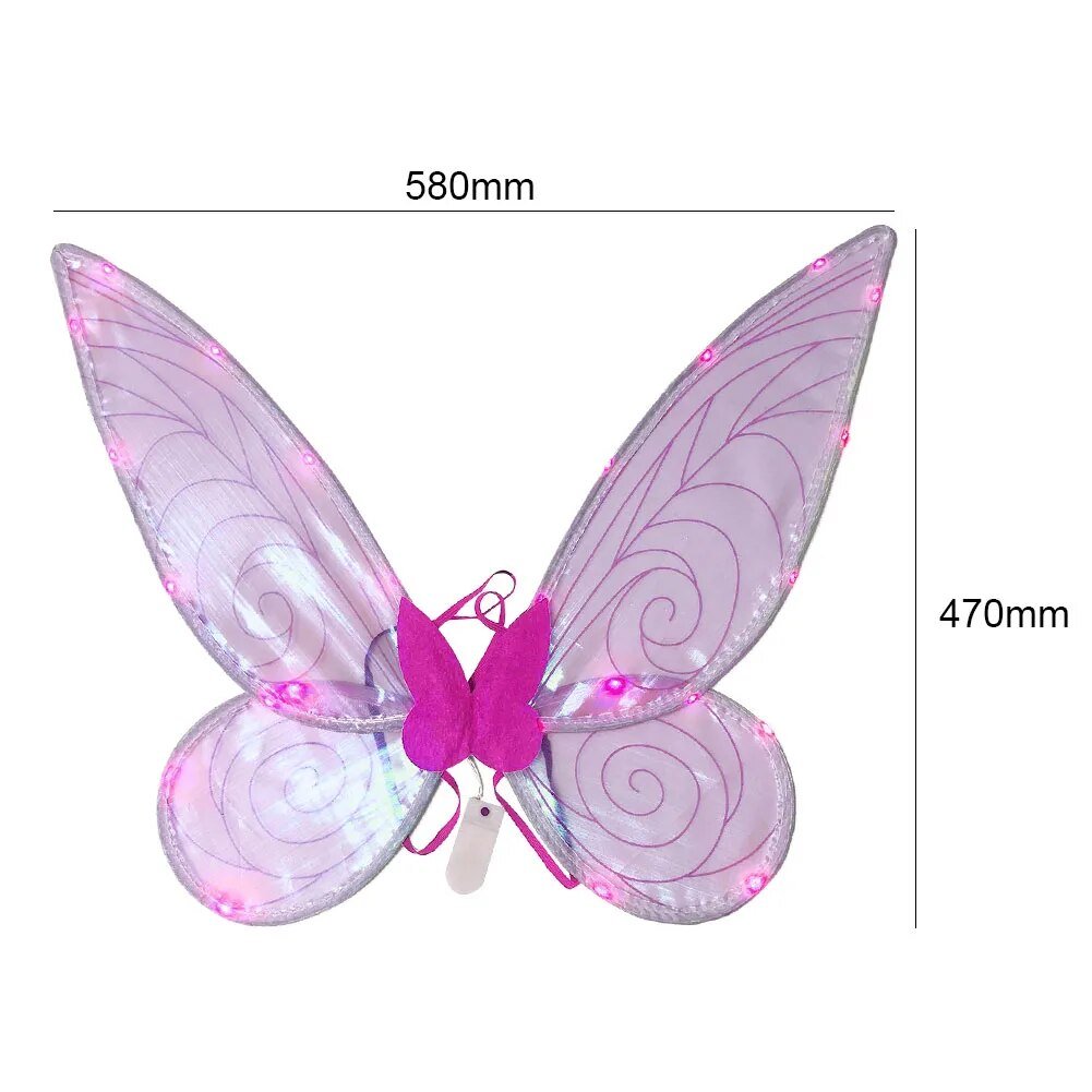 Girls Electrical Butterfly Elf Wings with Light Glowing Shiny Dress Up Moving Fairy Princess Wing Butterfly Wings For Girl - منصة بي مارت للتسوق الإلكترونيGirls Electrical Butterfly Elf Wings with Light Glowing Shiny Dress Up Moving Fairy Princess Wing Butterfly Wings For Girl