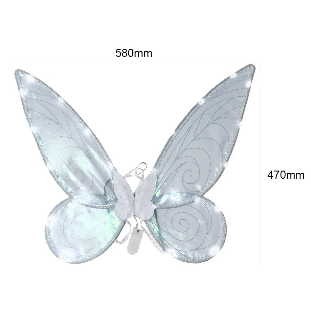 Girls Electrical Butterfly Elf Wings with Light Glowing Shiny Dress Up Moving Fairy Princess Wing Butterfly Wings For Girl - منصة بي مارت للتسوق الإلكترونيGirls Electrical Butterfly Elf Wings with Light Glowing Shiny Dress Up Moving Fairy Princess Wing Butterfly Wings For Girl