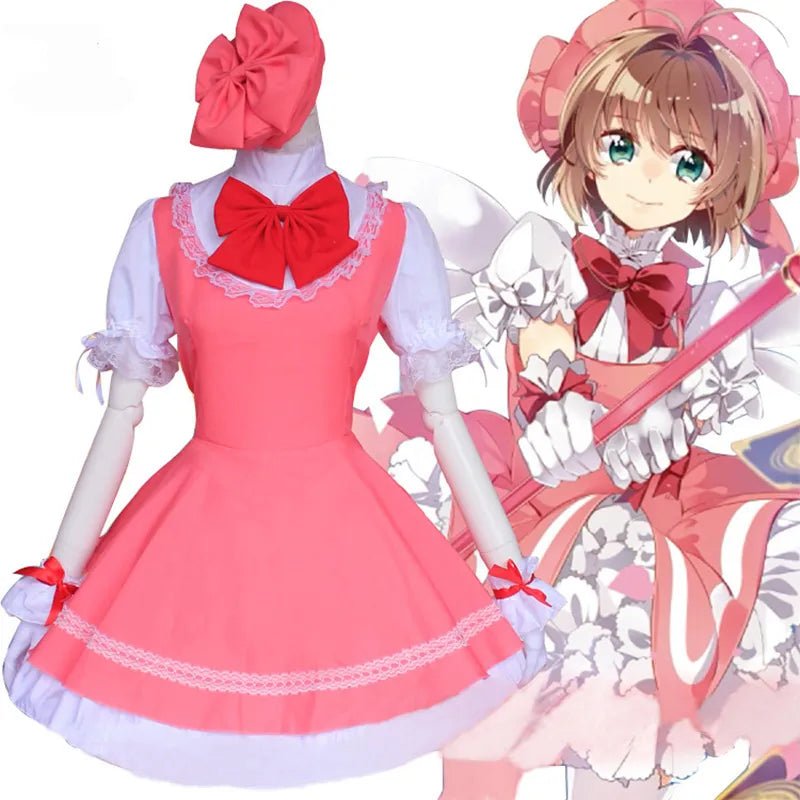 Girls Pink Card Captor Sakura Kinomoto Sakura Princess Dress Cosplay Costume Lolita Dress Costumes For Kids Party - منصة بي مارت للتسوق الإلكترونيGirls Pink Card Captor Sakura Kinomoto Sakura Princess Dress Cosplay Costume Lolita Dress Costumes For Kids Party