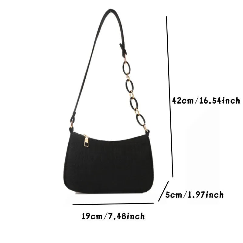Lady Felt Armpit Design Luxury Tote Released Fashion Ladies Handbag Under Crescent Small Square Bag - منصة بي مارت للتسوق الإلكترونيLady Felt Armpit Design Luxury Tote Released Fashion Ladies Handbag Under Crescent Small Square Bag
