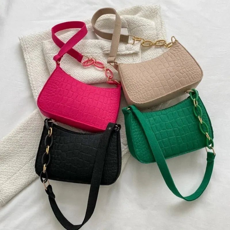 Lady Felt Armpit Design Luxury Tote Released Fashion Ladies Handbag Under Crescent Small Square Bag - منصة بي مارت للتسوق الإلكترونيLady Felt Armpit Design Luxury Tote Released Fashion Ladies Handbag Under Crescent Small Square Bag