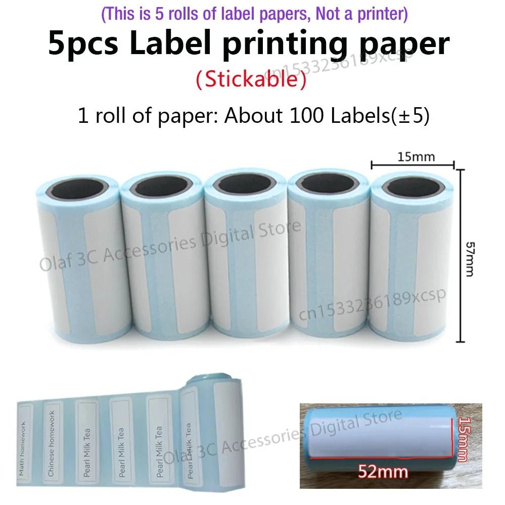 Meow Mini Label Printer Thermal Portable Printers Stickers Paper Inkless Wireless Impresora Portátil 200dpi Android IOS 57mm - منصة بي مارت للتسوق الإلكترونيMeow Mini Label Printer Thermal Portable Printers Stickers Paper Inkless Wireless Impresora Portátil 200dpi Android IOS 57mm