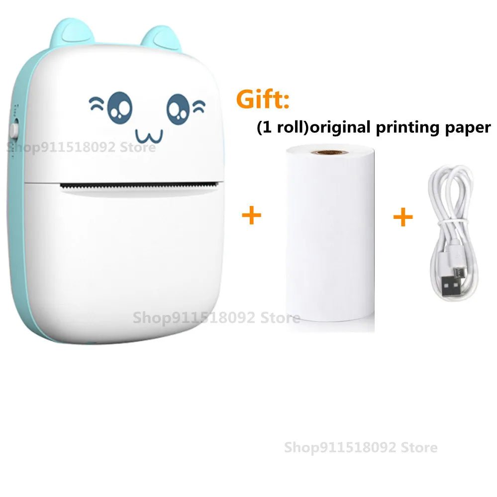 Meow Mini Label Printer Thermal Portable Printers Stickers Paper Inkless Wireless Impresora Portátil 200dpi Android IOS 57mm - منصة بي مارت للتسوق الإلكترونيMeow Mini Label Printer Thermal Portable Printers Stickers Paper Inkless Wireless Impresora Portátil 200dpi Android IOS 57mm