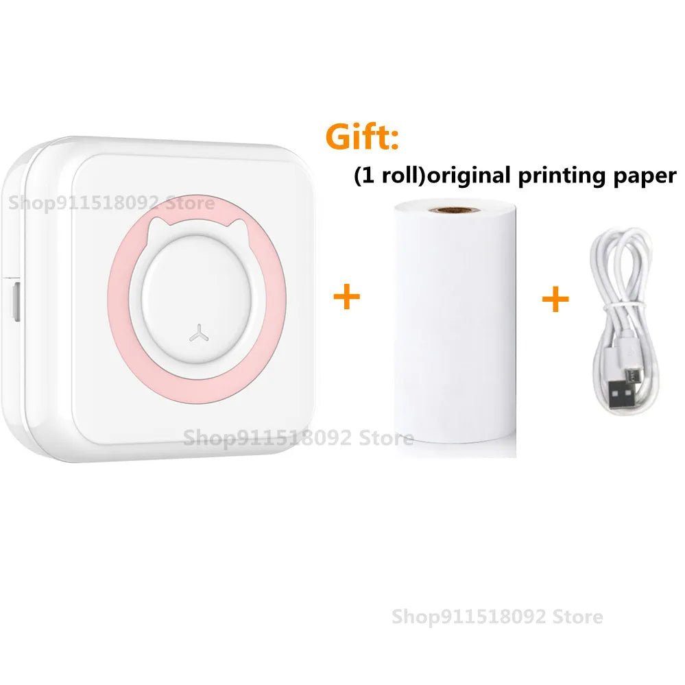 Meow Mini Label Printer Thermal Portable Printers Stickers Paper Inkless Wireless Impresora Portátil 200dpi Android IOS 57mm - منصة بي مارت للتسوق الإلكترونيMeow Mini Label Printer Thermal Portable Printers Stickers Paper Inkless Wireless Impresora Portátil 200dpi Android IOS 57mm