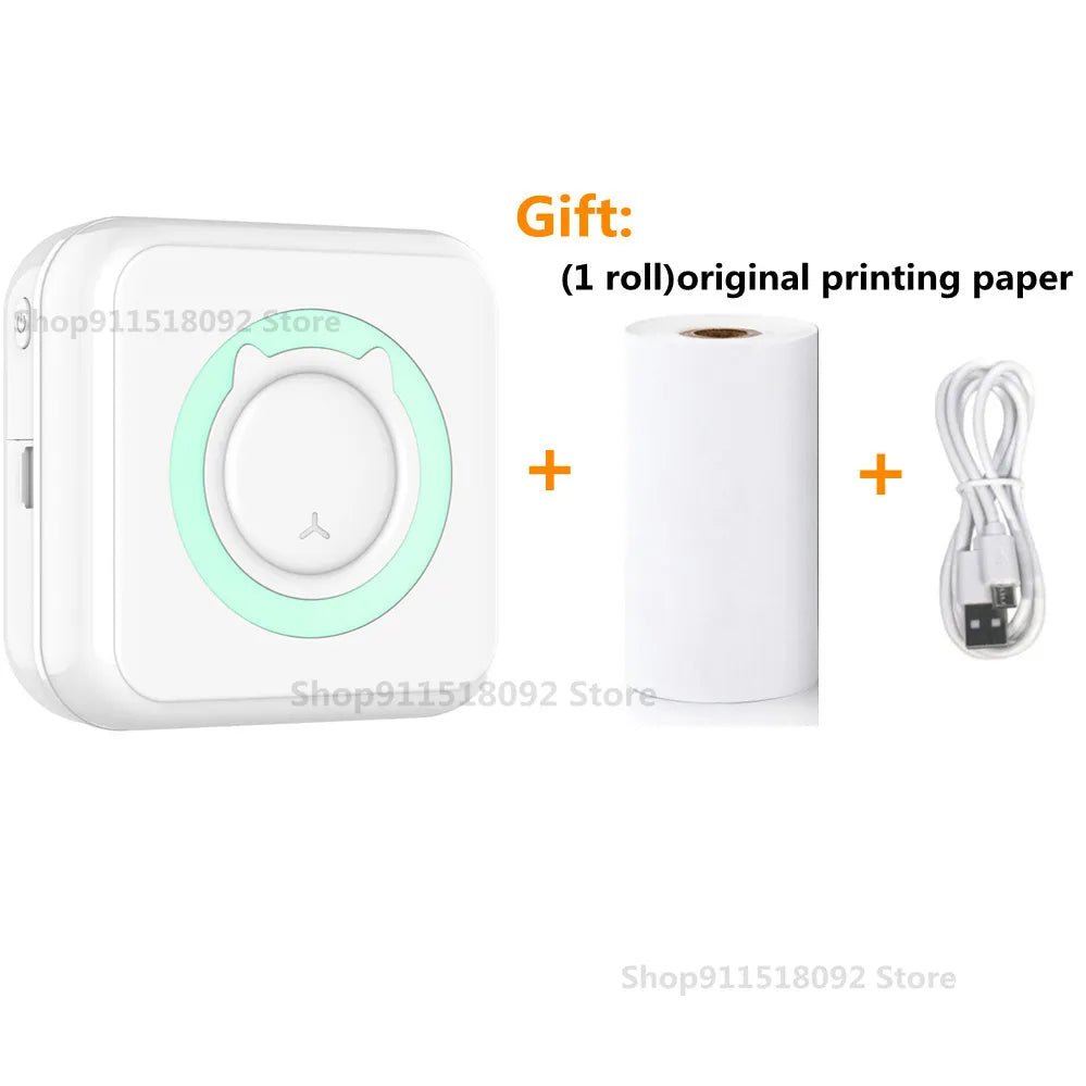 Meow Mini Label Printer Thermal Portable Printers Stickers Paper Inkless Wireless Impresora Portátil 200dpi Android IOS 57mm - منصة بي مارت للتسوق الإلكترونيMeow Mini Label Printer Thermal Portable Printers Stickers Paper Inkless Wireless Impresora Portátil 200dpi Android IOS 57mm